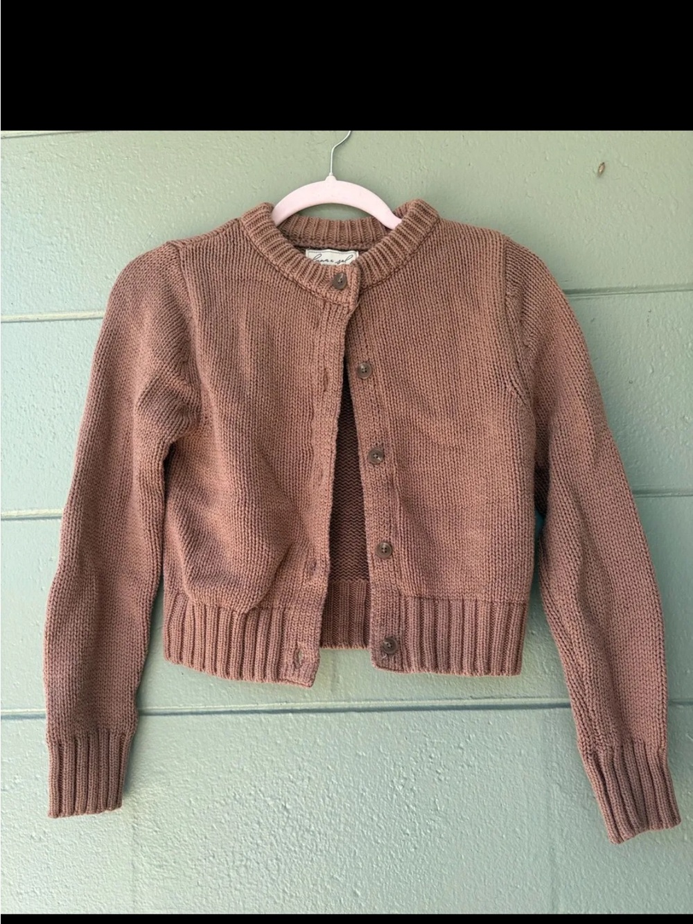 Knit Button-Up Cardigan Sweater
